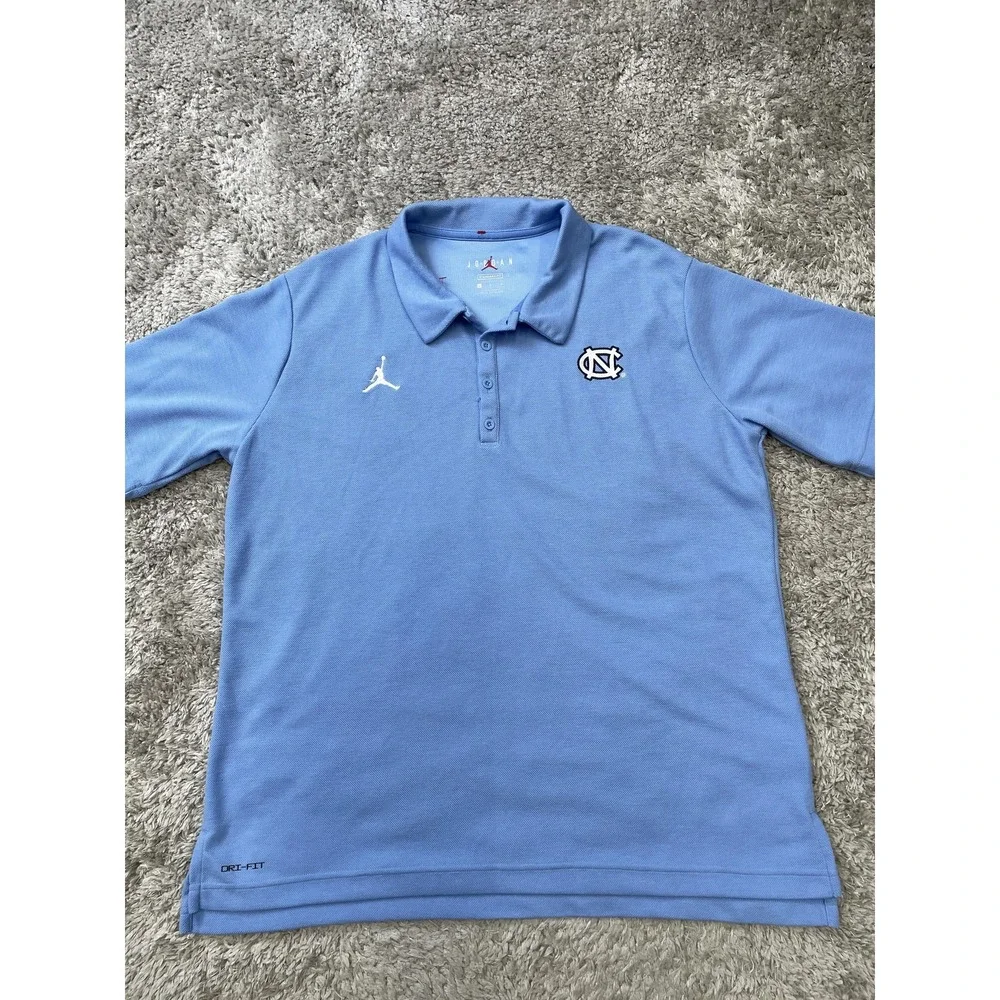 Jordan Men’s Polo Shirt in Carolina Blue with UNC Logo